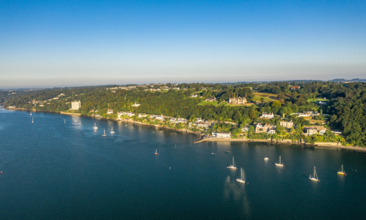 Aerial view of Bangor city and the North Wales coast Aerial view of Bangor city and the North Wales coast