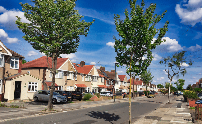 Residential street in Welling, Bexley Residential street in Welling, Bexley