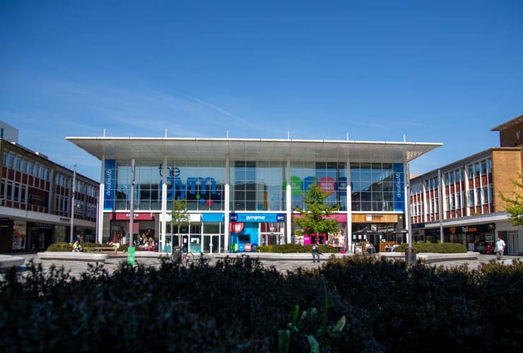 Queens Square shopping area in Crawley town centre