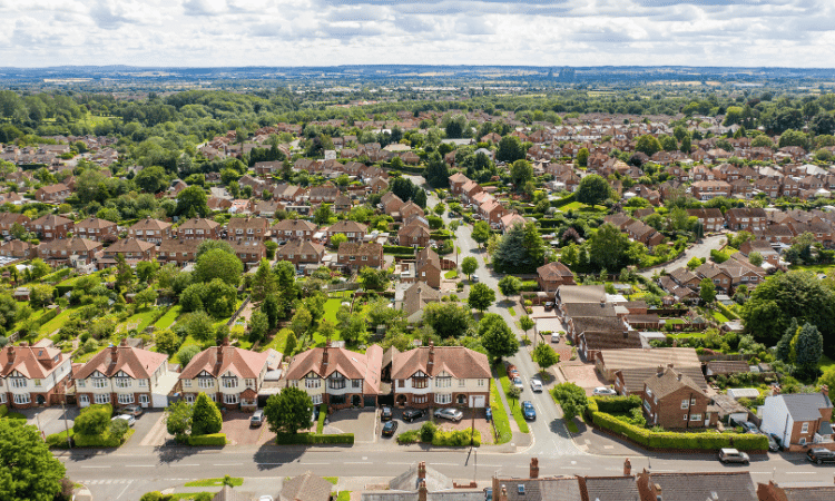 A housing estate in Derby A housing estate in Derby