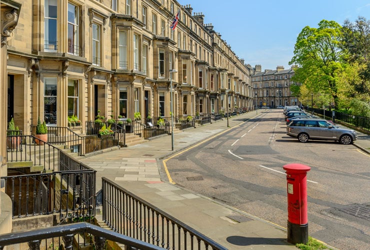 Tenement flats in the West End of Edinburgh