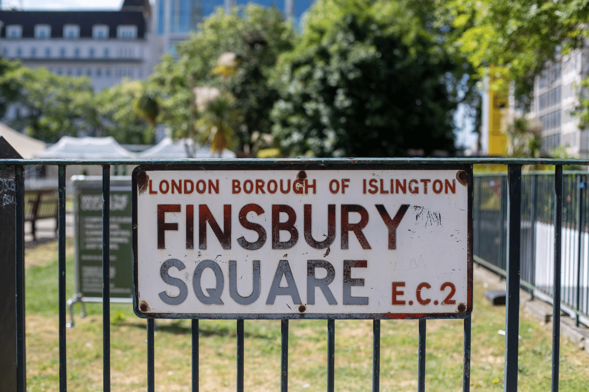 Finsbury, in the south of the London Borough of Islington
