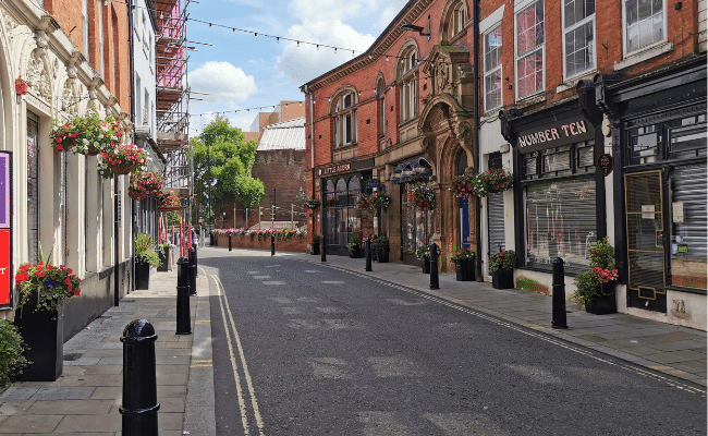 Victorian buildings in Rochdale town centre