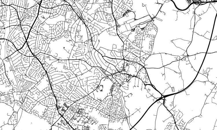 City map of Solihull City map of Solihull