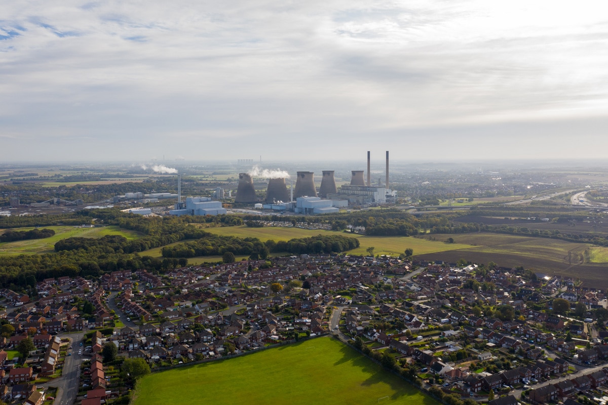 Ferrybridge, Wakefield Aerial view of Ferrybridge in Wakefield
