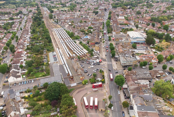 An aerial view of Chingford in Waltham Forest