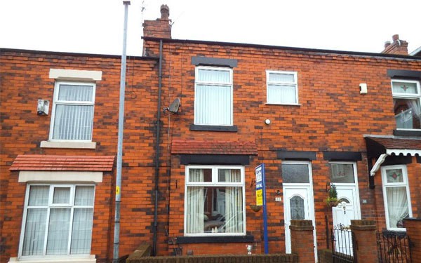 Terraced houses on Kimberley Street in Wigan