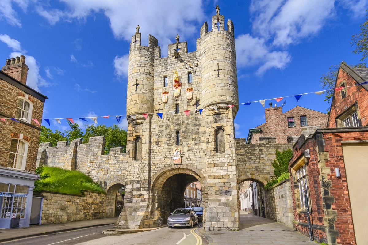 Micklegate medieval gate in York