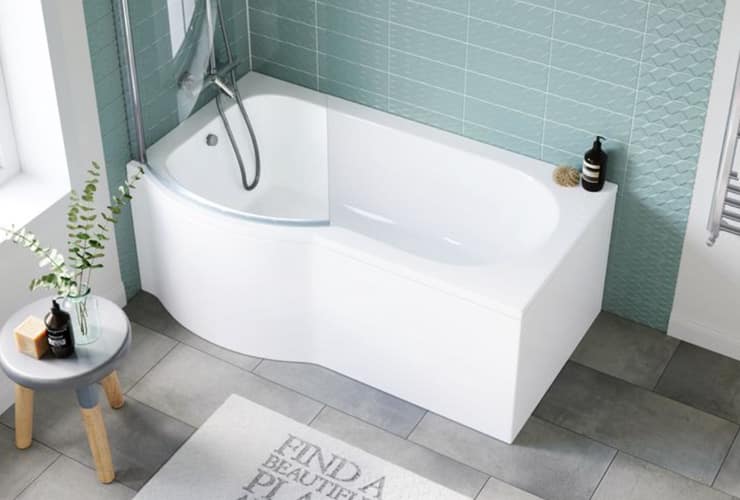 P-Shaped Bath A P-Shaped Bathtub.