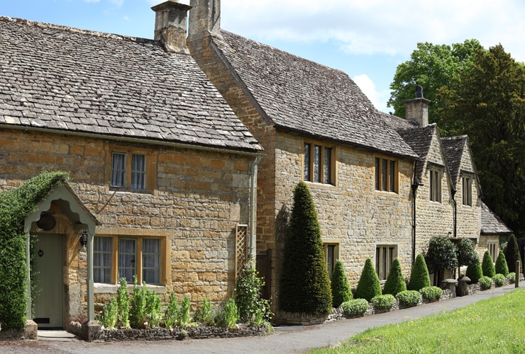 Cottages in Lower Slaughter Traditional cottages in the idyllic Cotswolds village of Lower Slaughter.