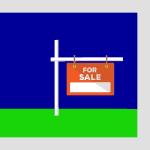 An icon showing a house for sale sign.