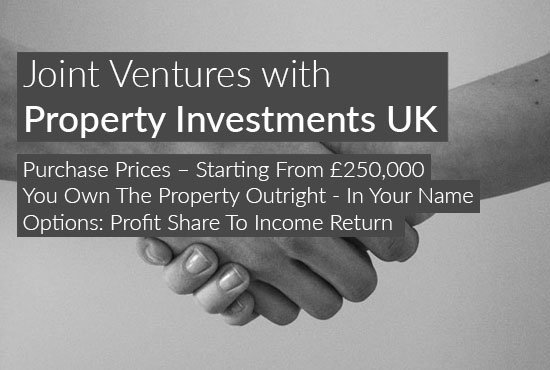 real estate investment opportunities with Property Investments UK. Property joint venture opportunity