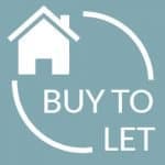 Image shows an icon of a house with text that says, 'buy to let'.