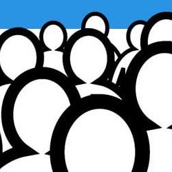 A simple illustration, depicting a crowd of people.