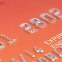 A close up image of a bank card.