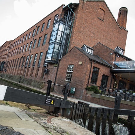 A lock in the centre of Manchester.