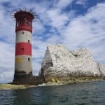 Photograph of the Needles Lighthouse on the Isle of Wight.