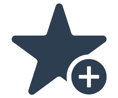 Adding Value - Star Icon An icon, design element for adding value. A star and plus sign.