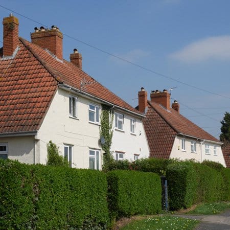 Photograph of typical 1920s council houses in Bristol, UK.