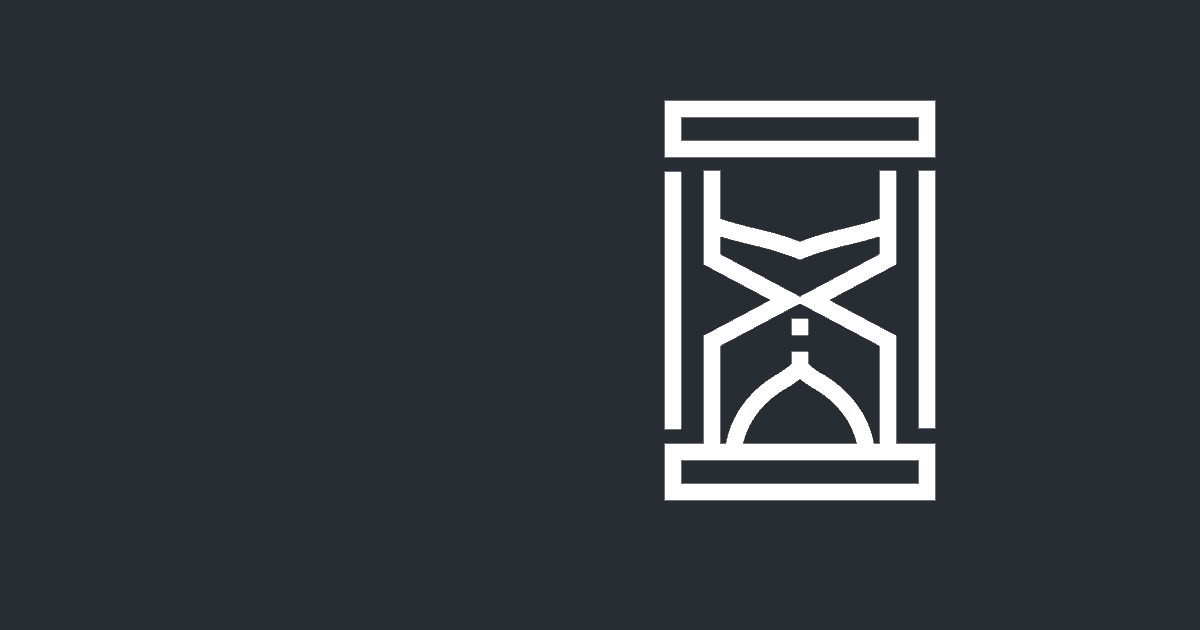 Icon, design element showing a white graphic of an egg timer