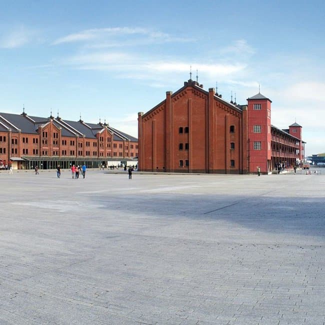 A view of some warehouses.