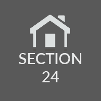 A house icon over text that says, Section 24.