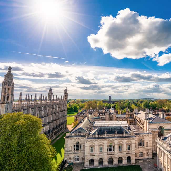 Rooftops in the city of Cambridge, UK.