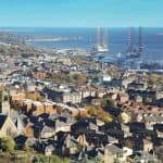 An elevated view over the city of Dundee.