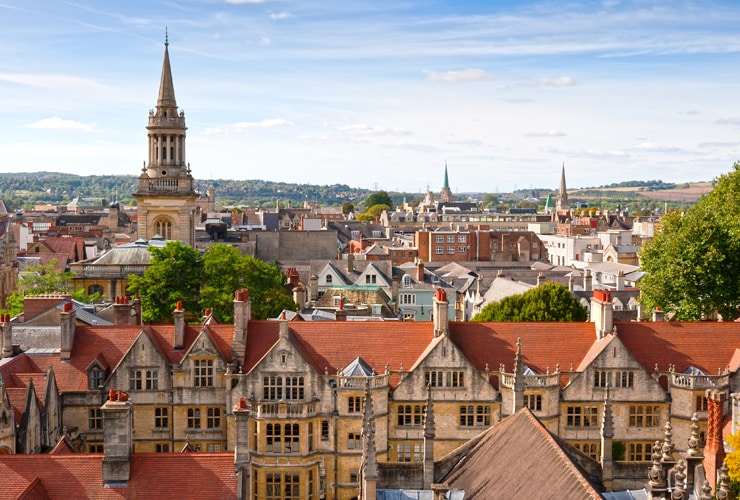 The view from St Mary the Virgin Church.