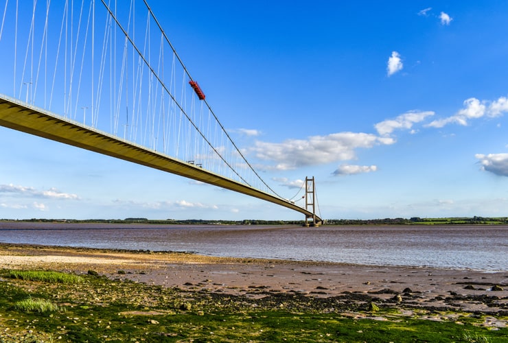 The Humber Bridge near Hull.