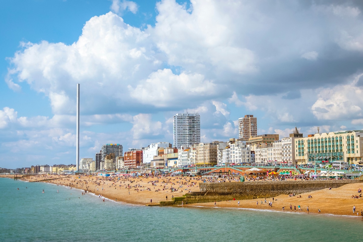 The beachfront in Brighton, Sussex.