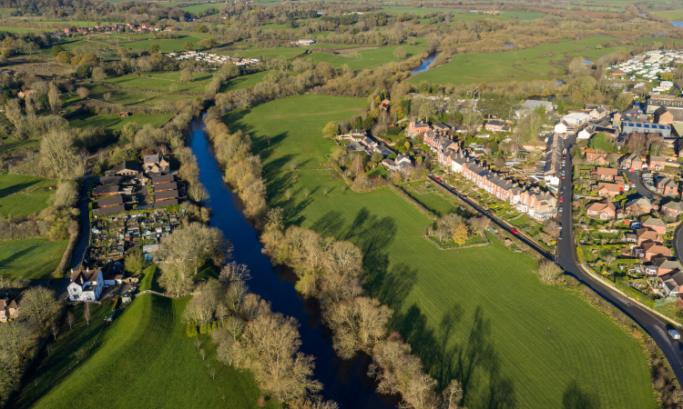 Aerial view of housing in Ripon