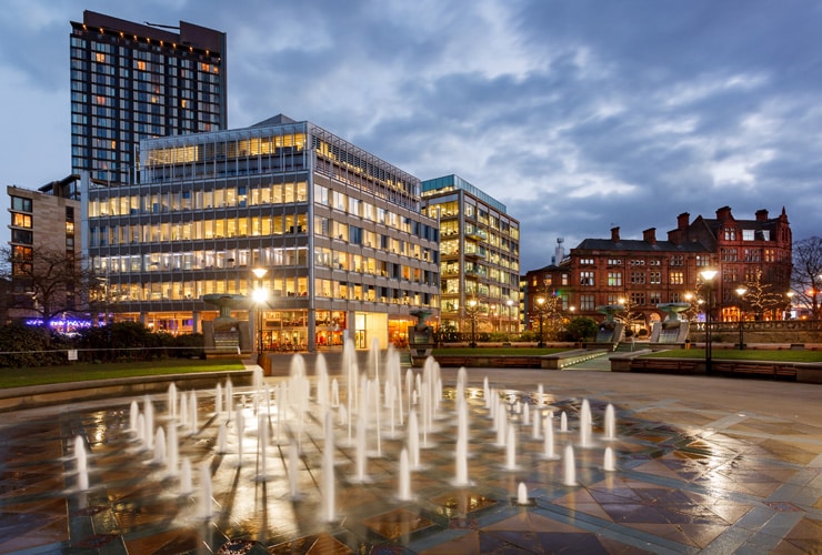 Millennium Square in Sheffield.