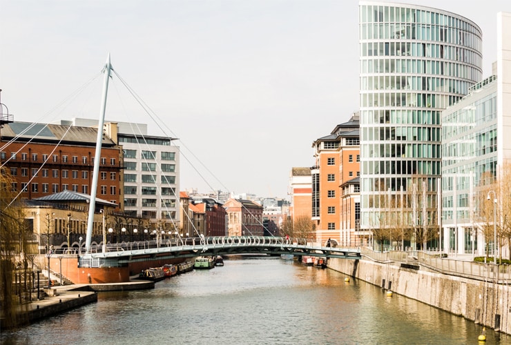 A view of Temple Quay in Bristol.