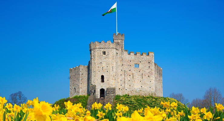 Cardiff Castle on a summer day