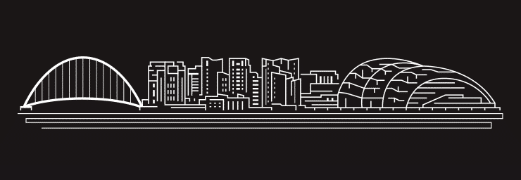 A Drawing of Newcastle-upon-Tyne Skyline