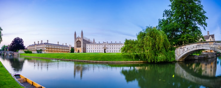 Clare & King's College across the water in Cambridge