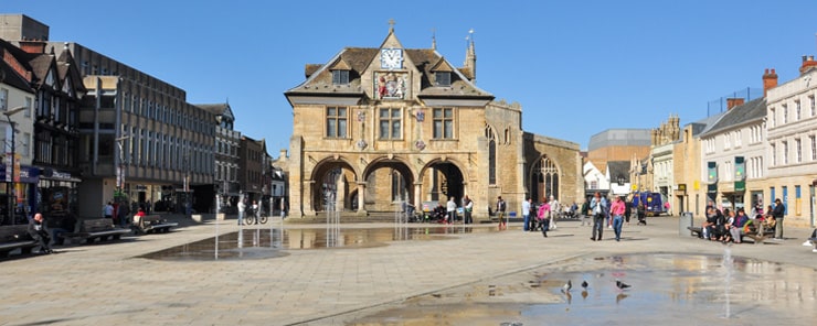 Guildhall, Cathedral Square, Peterborough, Cambridgeshire, England