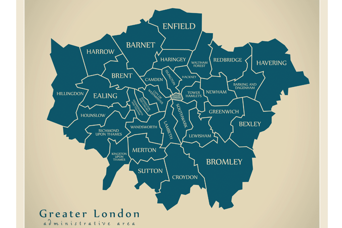 Map of London Boroughs