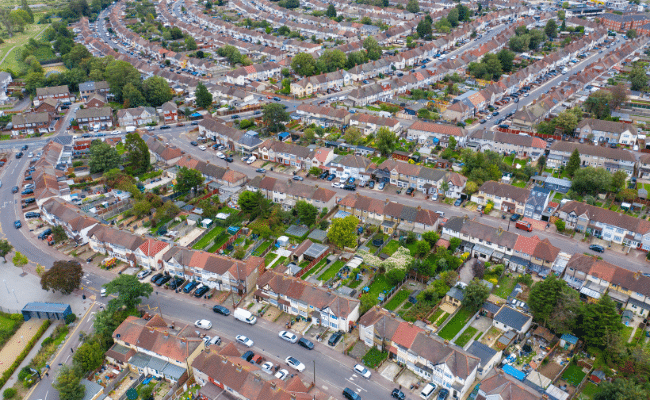 Aerial view of Dagenham