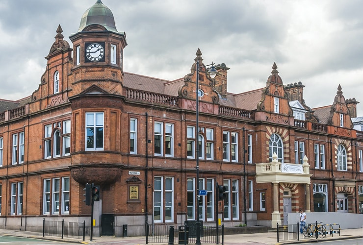 Outside view of 639 Enterprise Centre - High Road, Tottenham, north London, London Borough of Haringey, England.