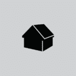 A two-tone icon of a house, representing buy-to-let.