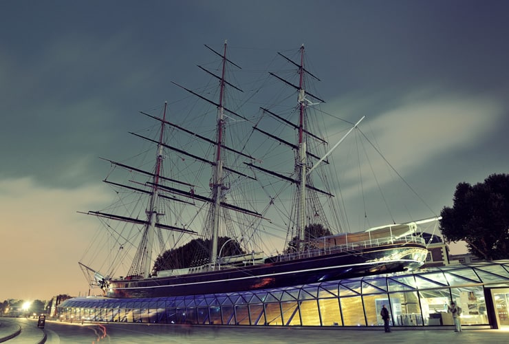 The Cutty Sark, ship and museum.