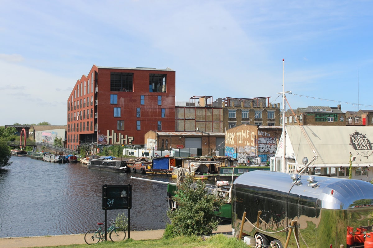 Gentirfied, industrial land next to the River Lea in Hackney Wick.