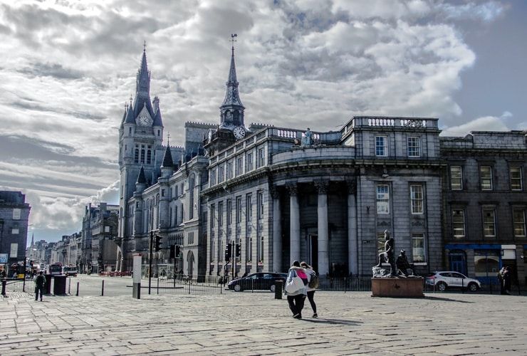 The town house in Aberdeen. A municipal building and home to Aberdeen City Council.