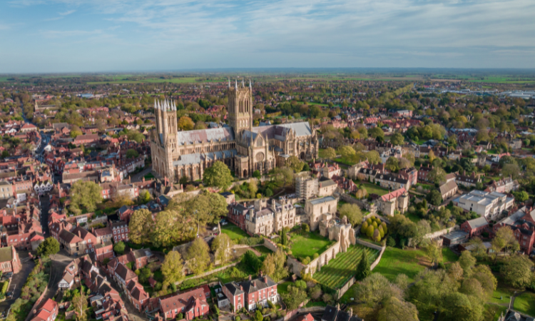 An aerial view of Lincoln City
