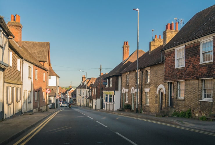 A street view in Seal in Sevenoaks, Kent.