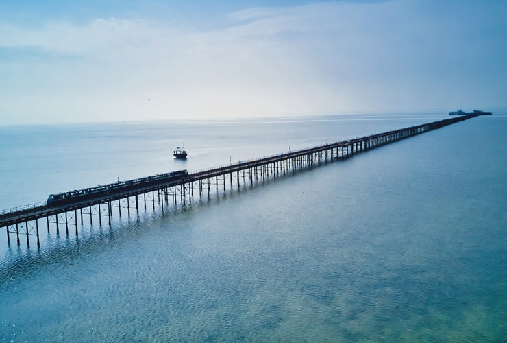 Southend Pier at Southend-on-Sea. The longest pier in the world.