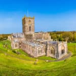 The old St David's Cathedral in Pembrokeshire.