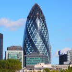 The Gherkin Building in the City of London.